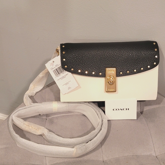 Coach Lane Crossbody in Signature Canvas with Rivets - Picture 2 of 10